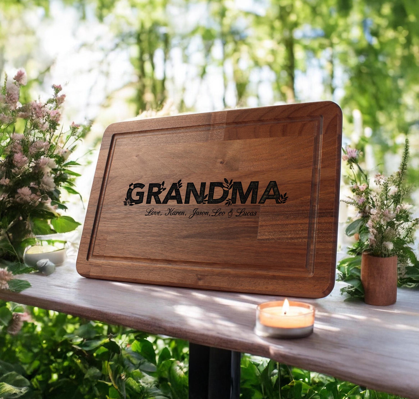 Gift For Mom | Custom Cutting Board | Mother's Day Gift | Walnut Charcuterie Board | Kitchen Gift | Personalized Cheese Board