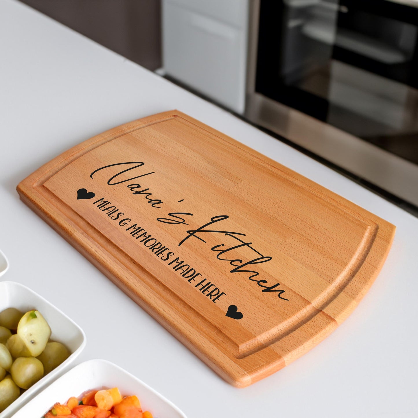 Grandma Cutting Board, Custom Cutting Board, Nana Gift, Christmas Gift, Engraved Cutting Board, Gift For Mom, Gift For Grandma, Cheese Board