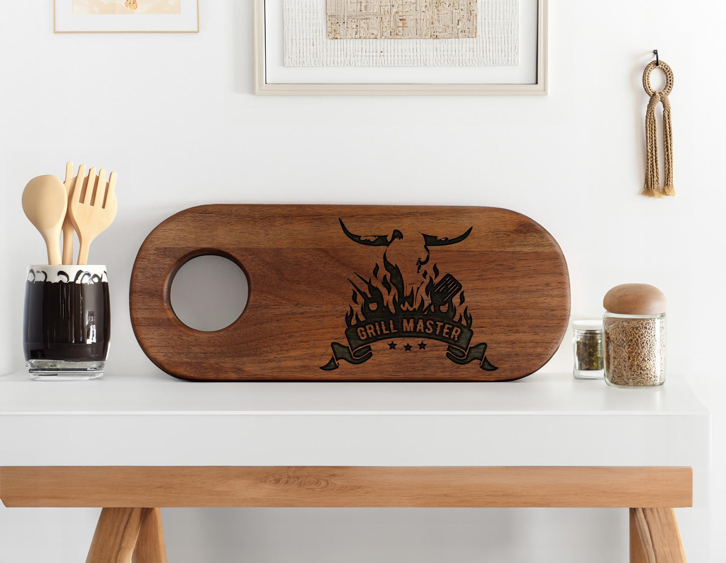 Fathers Day Gift, Grill Master Gift, Grill Gift for Dad, Grilling Gifts, Custom BBQ Board, Meat Cutting Board, Custom Steak Board, BBQ Gifts