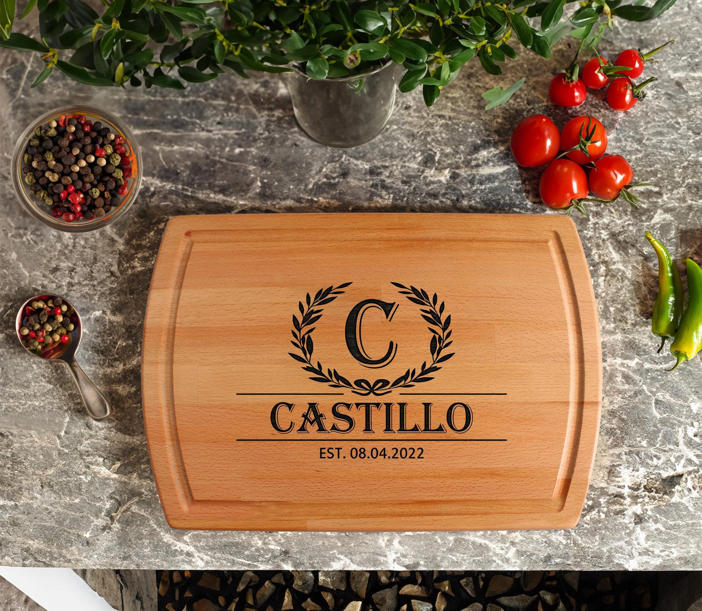 Personalized Letter Cutting Board, Custom Cutting Board, Charcuterie Boards, Engagement Gift, Engraved Wood Board, Couple Cutting Board