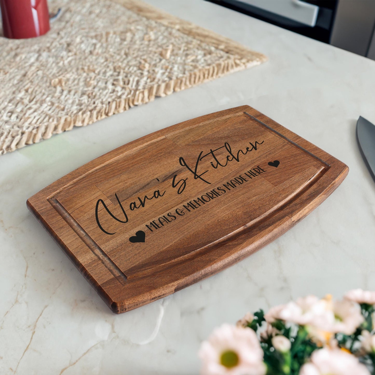 Grandma Cutting Board, Custom Cutting Board, Nana Gift, Christmas Gift, Engraved Cutting Board, Gift For Mom, Gift For Grandma, Cheese Board