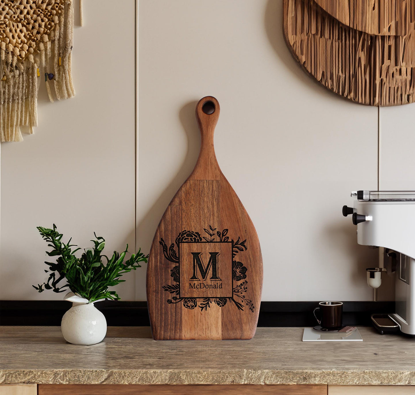 Custom Letter Cutting Board, Monogram Cutting Board, Personalized Cutting Board, Charcuterie Boards,Engraved Cutting Board,Housewarming Gift