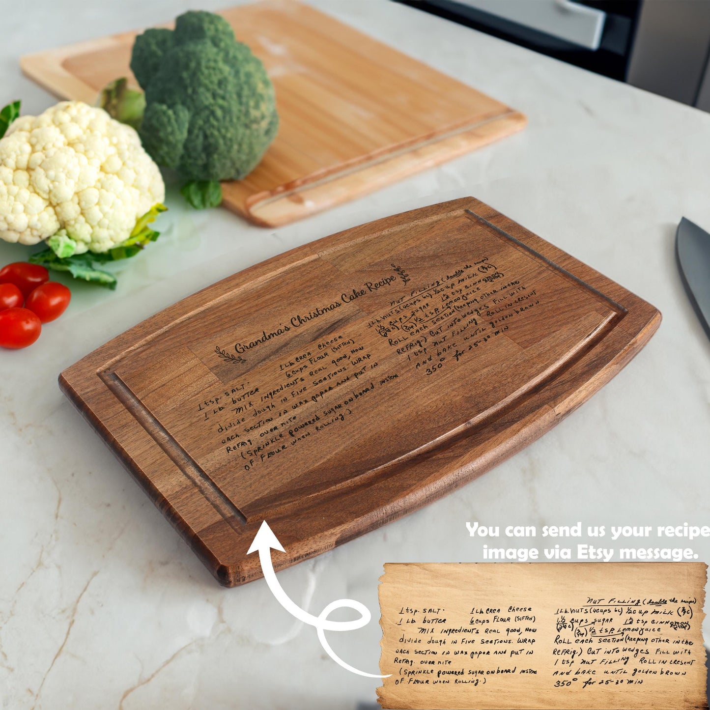 Handwritten Recipe Cutting Board, Recipe Cutting Board, Mom Gifts, Christmas Gift, Custom Cutting Board, Personalized Gift, Mothers Day Gift