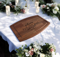 Custom Housewarming Gift - Personalized Wooden Cutting Board, Maple or Walnut Charcuterie Board for New Homeowners, Custom Serving Board