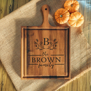 Charcuterie Board, Personalized Cutting Board, Family Cutting Board, Anniversary Gift, Couple Gift, Wooden Cutting Board, Personalize Board
