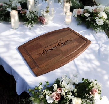 Personalized Cutting Board - Perfect Mother’s Day Gift, Custom Kitchen Gift for Mom or Grandma, Walnut or Maple Charcuterie Board