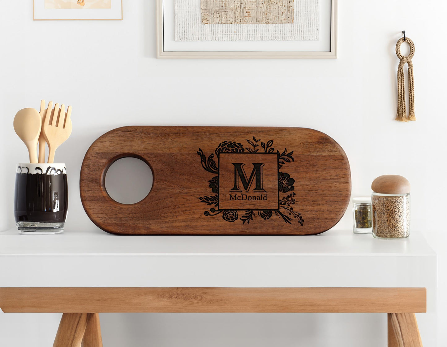 Custom Letter Cutting Board, Monogram Cutting Board, Personalized Cutting Board, Charcuterie Boards,Engraved Cutting Board,Housewarming Gift