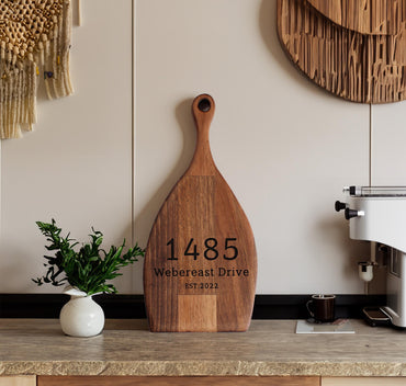 Custom Address Cutting Board, Personalized Cutting Board, Couple Cutting Board, Personalized Gifts, Housewarming Gift, Realtor Closing Gift