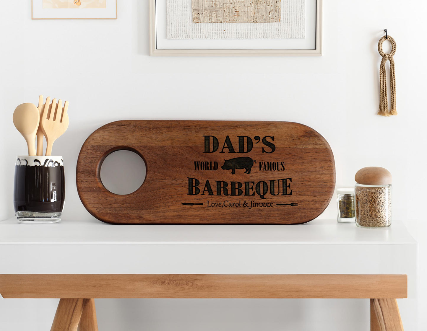 Fathers Day Gift, Custom BBQ Board, BBQ Cutting Board, Grilling Gifts, Grilling Tools, Grill Accessories, Meat Cutting Board, Steak Board