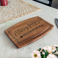 Grandma Cutting Board, Custom Cutting Board, Nana Gift, Christmas Gift, Engraved Cutting Board, Gift For Mom, Gift For Grandma, Cheese Board