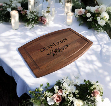 Personalized Cutting Board for Mom - Unique Mother's Day Gift, Custom Walnut or Maple Charcuterie Board, Kitchen Gift for Her