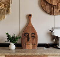 Custom Skull Cutting Board, Couple Cutting Baord, Personalized Cutting Board, Engraved Cutting Board, Charcuterie Boards, Personalized Gifts