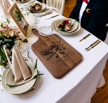 Custom Couple Cutting Board, Personalized Cutting Board, Engagement Gift, Newlywed Gift, Bridal Shower Gift, Charcuterie Boards, Custom Gift
